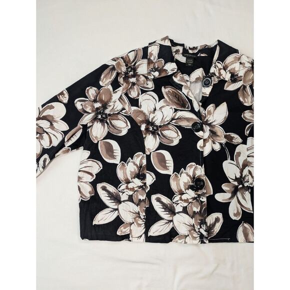 Lane Bryant Women's Plus Size 22/24W Floral Print Cropped‎ Jacket - Picture 1 of 9